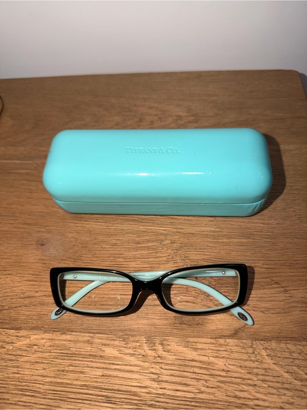 Tiffany & Co. Black Frames with Tiffany Blue Temples and Case